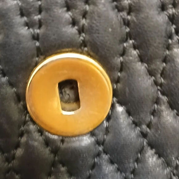 Bally Black Quilted Shoulder Bag with Gold Chain - Picture 7 of 15